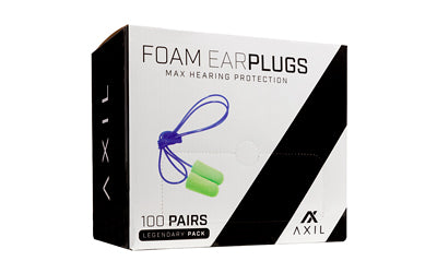 AXIL FOAM EAR PLUGS 100 PAIR W/LNYRD