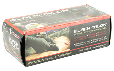 NAR GLOVES BLACK NITRILE MED 50 PAIR