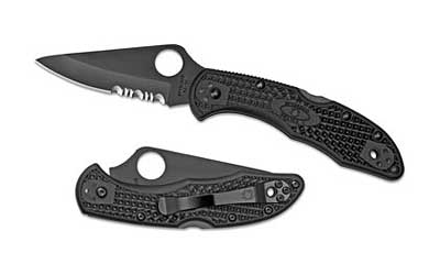 SPYDERCO DELICA4 COMBO BLADE BLK