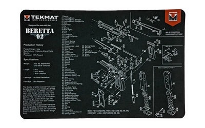 TEKMAT PISTOL MAT BERETTA 92 BLK