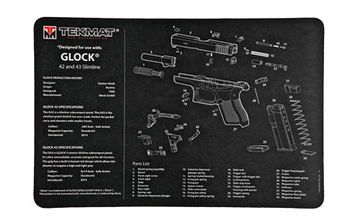 TEKMAT PISTOL MAT FOR GLK 42/43 BLK