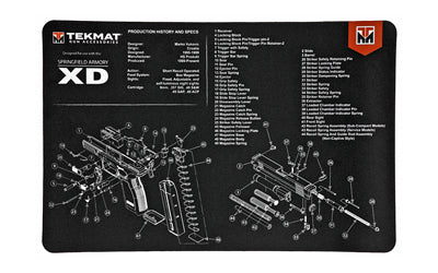 TEKMAT PISTOL MAT SPRNGFLD XD BLK