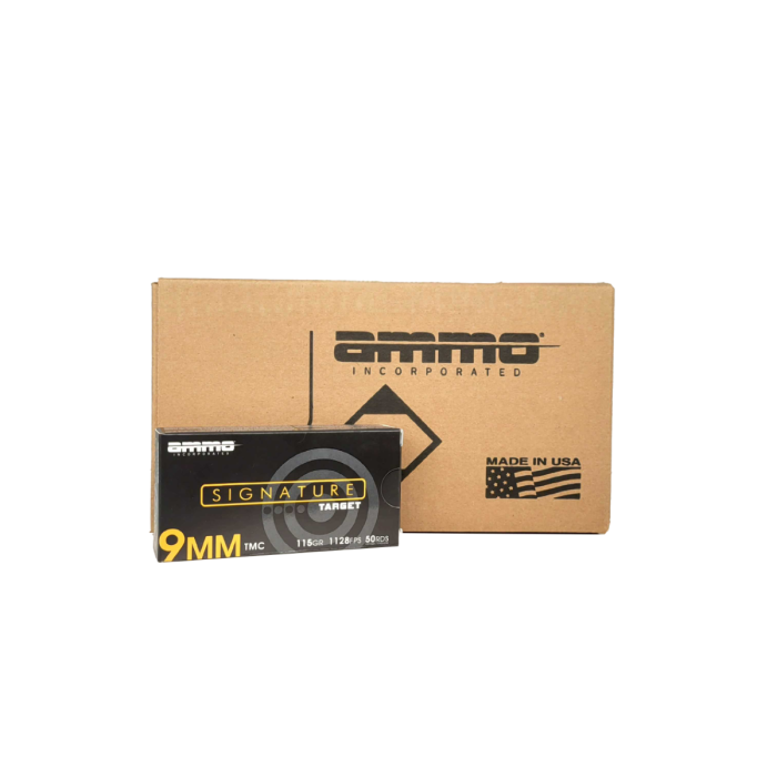 Ammo Inc Signature 9mm Luger Handgun Ammo - 115 Grain | TMC 1000rds