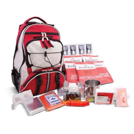 ReadyWise 64 Piece Survival Backpack - Red